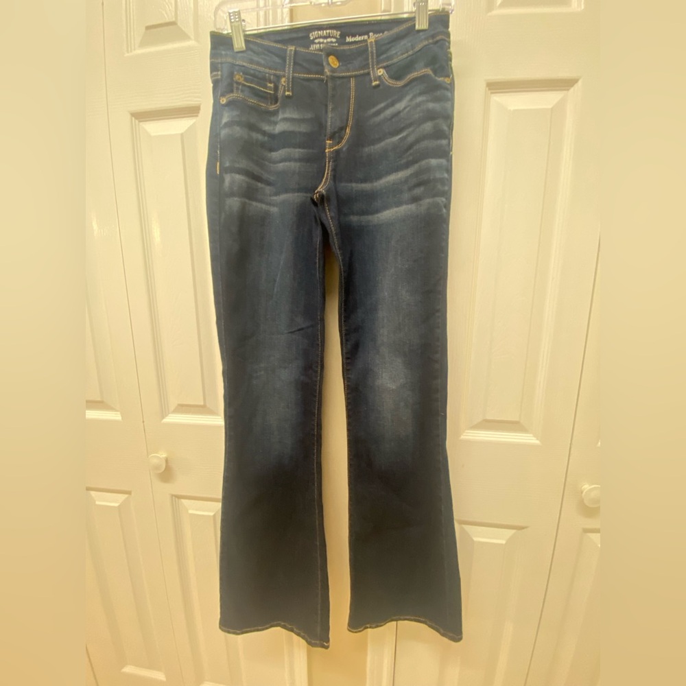 Signature by Levi Strauss Blue Flare & Wide Leg Jeans